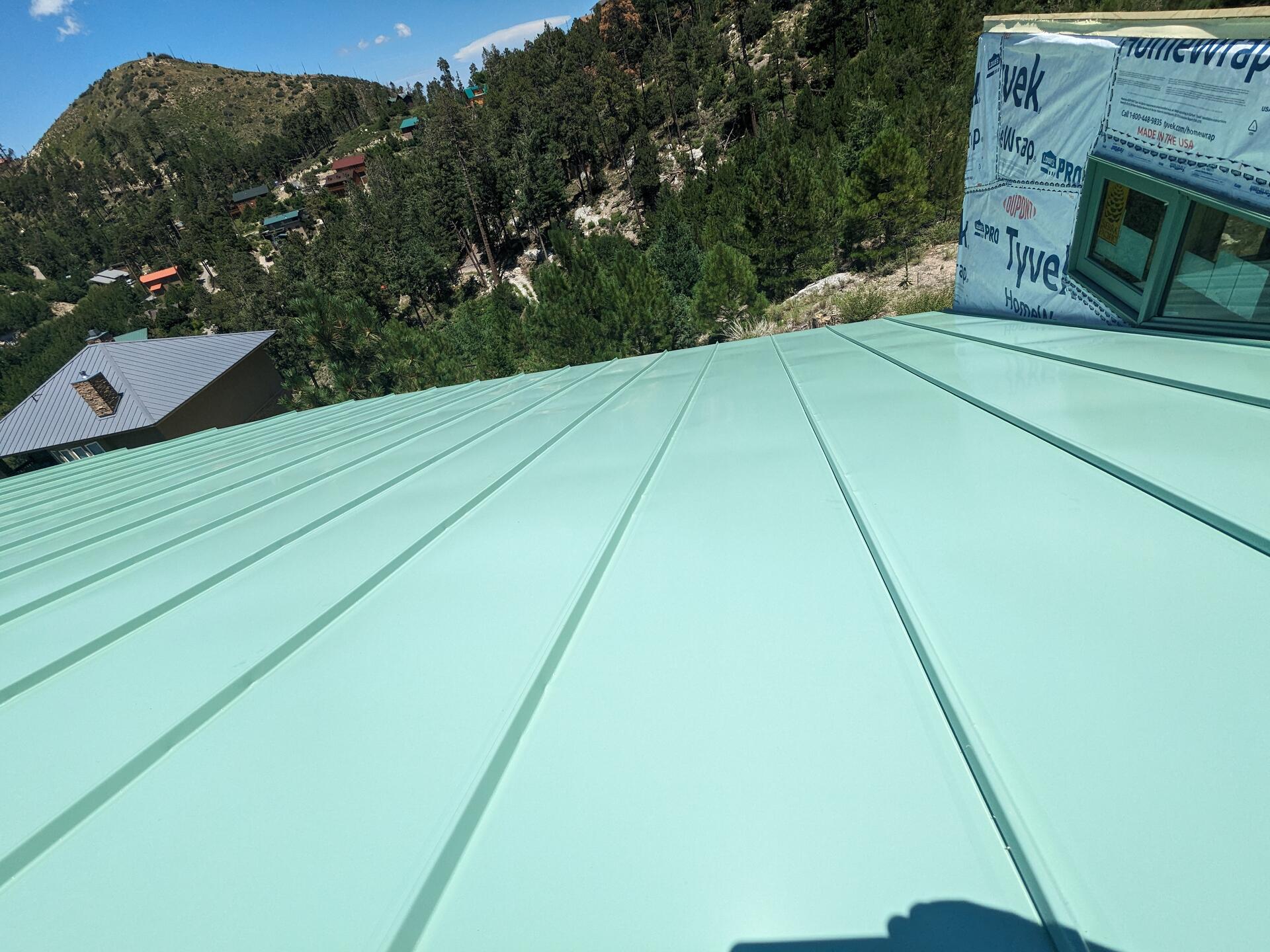Standing seam metal roof mountain property