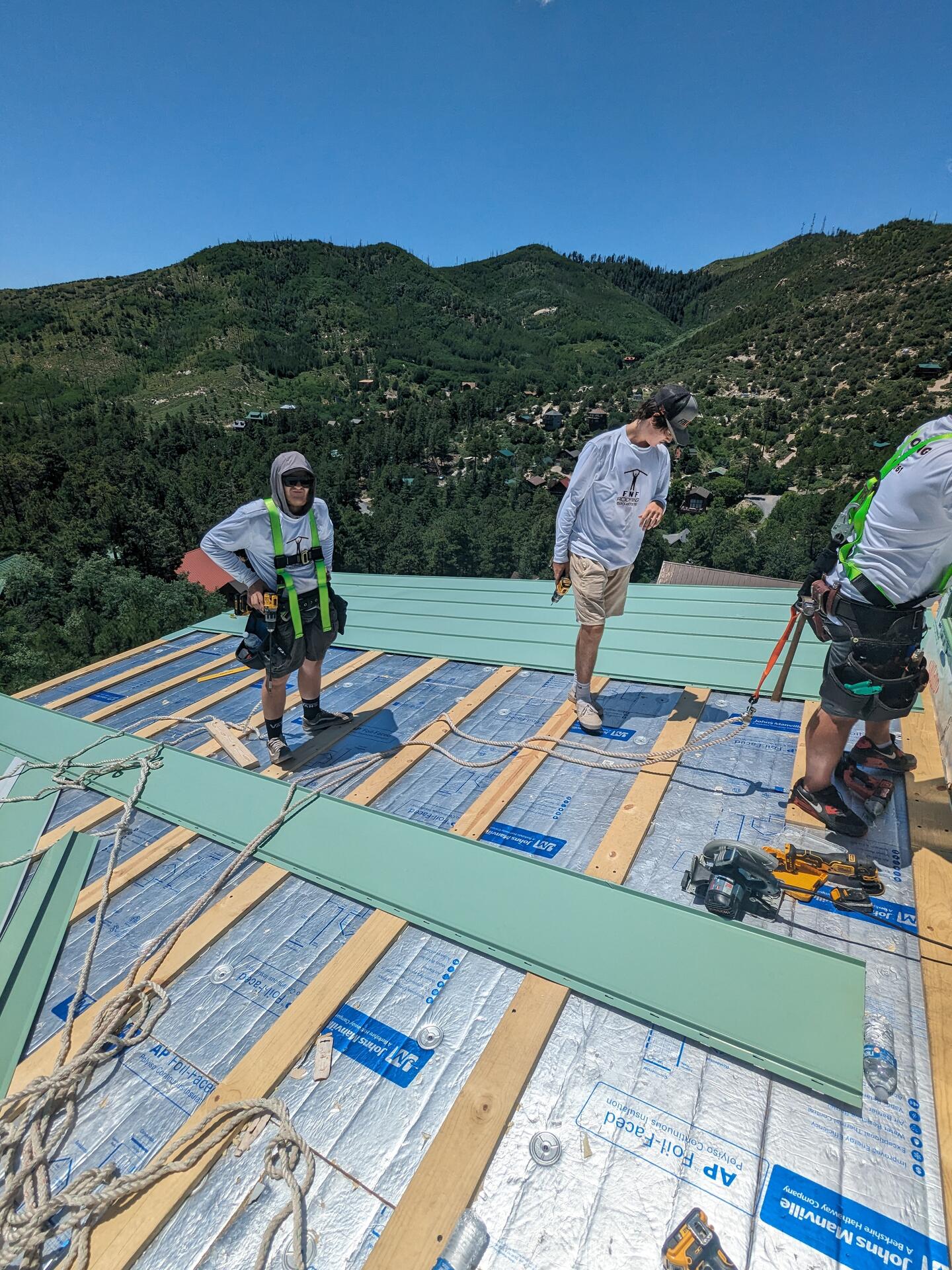 Custom metal roof mountain views