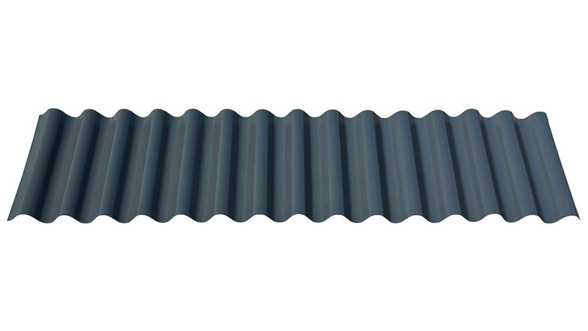 7/8 inch Corrugated Aluminum Siding Matte Black