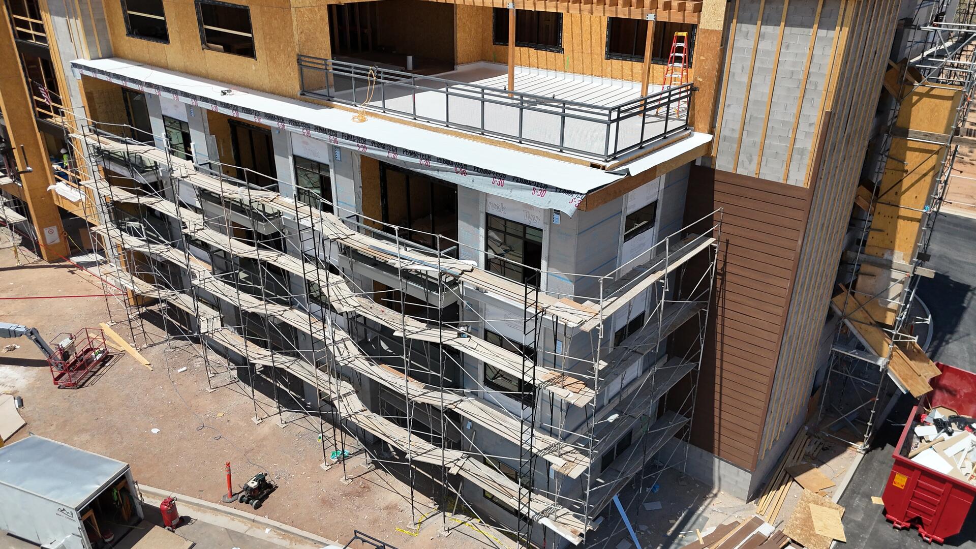 New construction aerial view